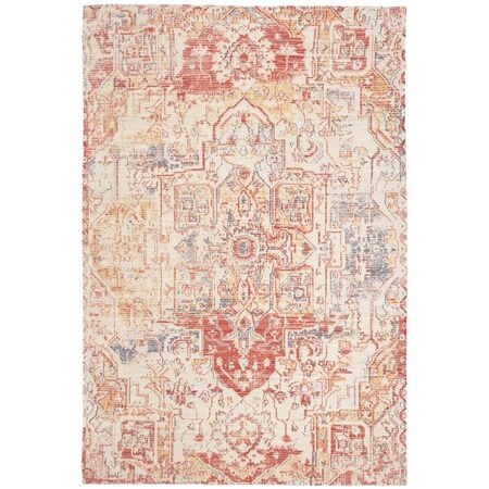 Safavieh Saffron 2 ft. - 3 in. x 8 ft. Rectangle Area Rug - Red & Creme SFN621Q-28